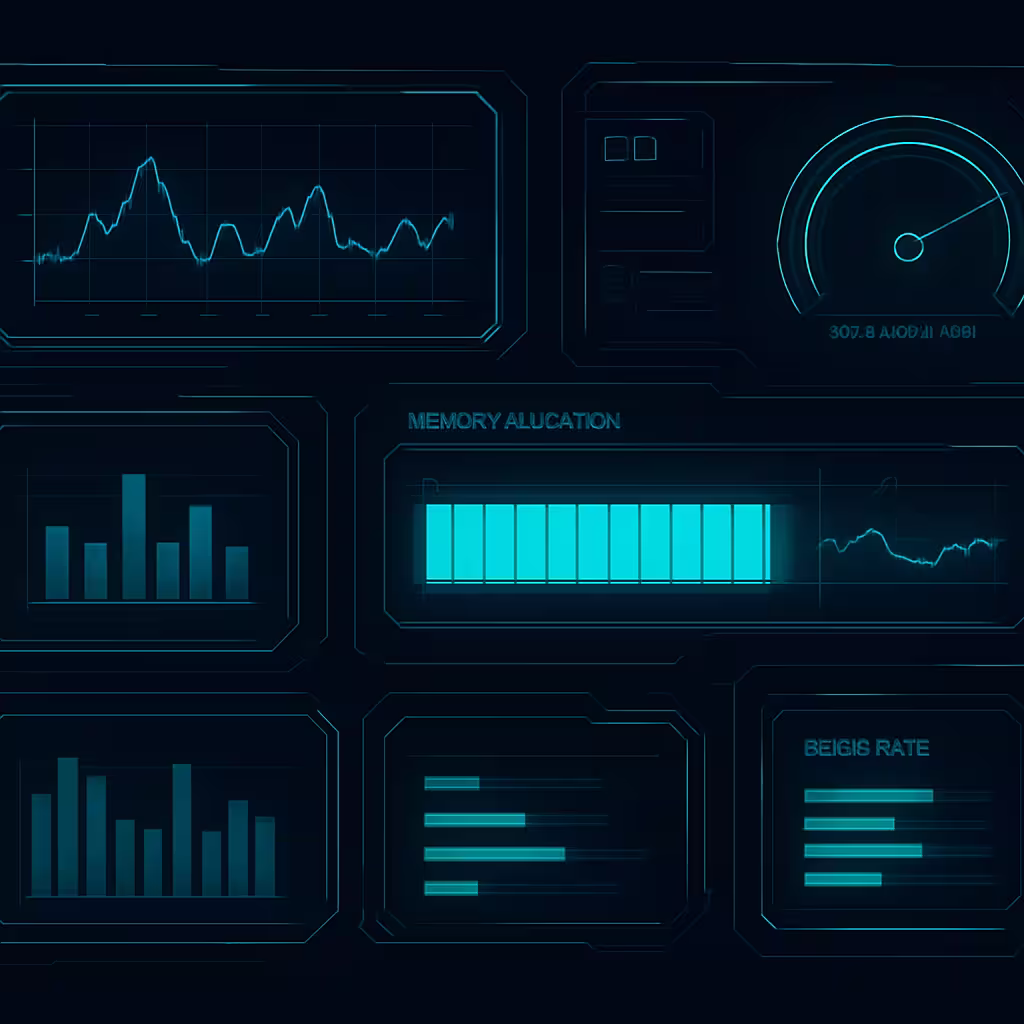GPU memory diagnostic dashboard showing VRAM stress test results and error rates